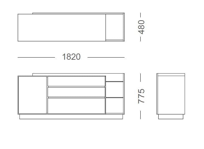 Шкаф с распашными дверцами и ящиками Now & Future ARCH-00114940 - Вид №2