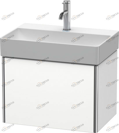 XS406701818 Тумбочка подвесная компакт XSquare #XS4067 584 x 390 мм Белый матовый, декор Duravit