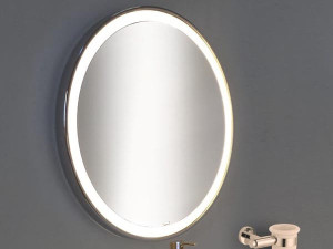Круглое зеркало со встроенным освещением для ванной комнаты