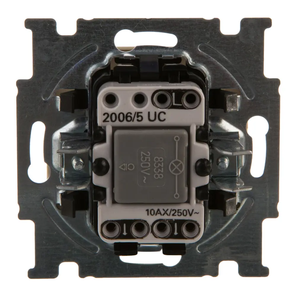 Выключатель встраиваемый ABB Basic 55 2 клавиши с подсветкой, цвет бежевый Basic55 STLM-2039203 - Вид №3