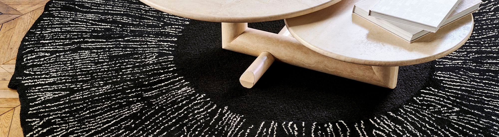 Круглый шерстяной ковер ручной работы Toulemonde Bochart EYE FLOWER ARCH-00107045 - Вид №4