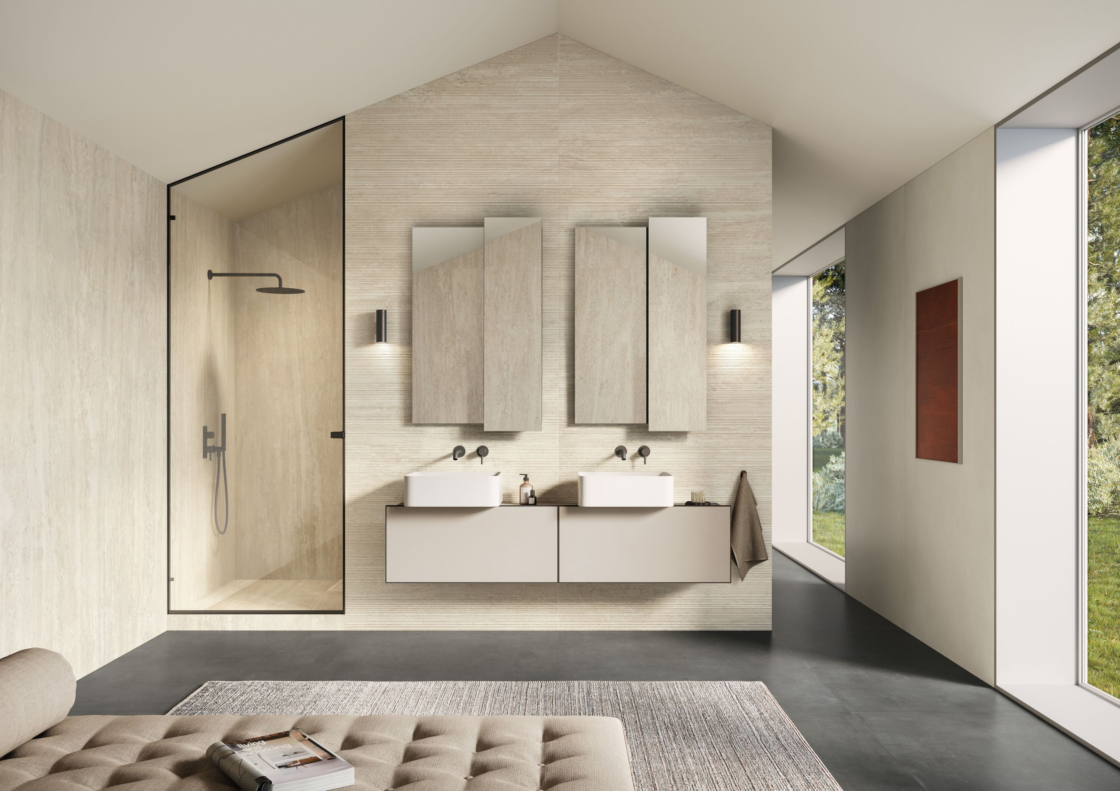 Напольное / керамогранит с эффектом травертина Italgraniti травертины ARCH-00032387 - Вид №5