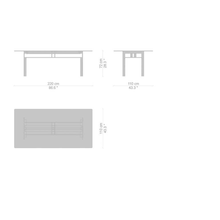 Прямоугольный стол из металла и мрамора CASSINA дож ARCH-00086418 - Вид №7