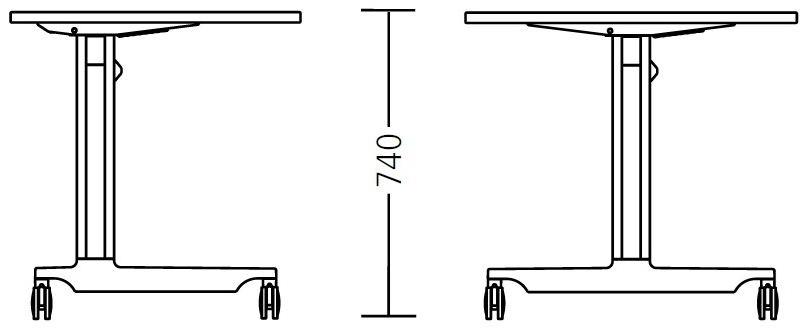 Wiesner-Hager Штабелируемый прямоугольный стол с колесами N_table sun-id-1397359 - Вид №4