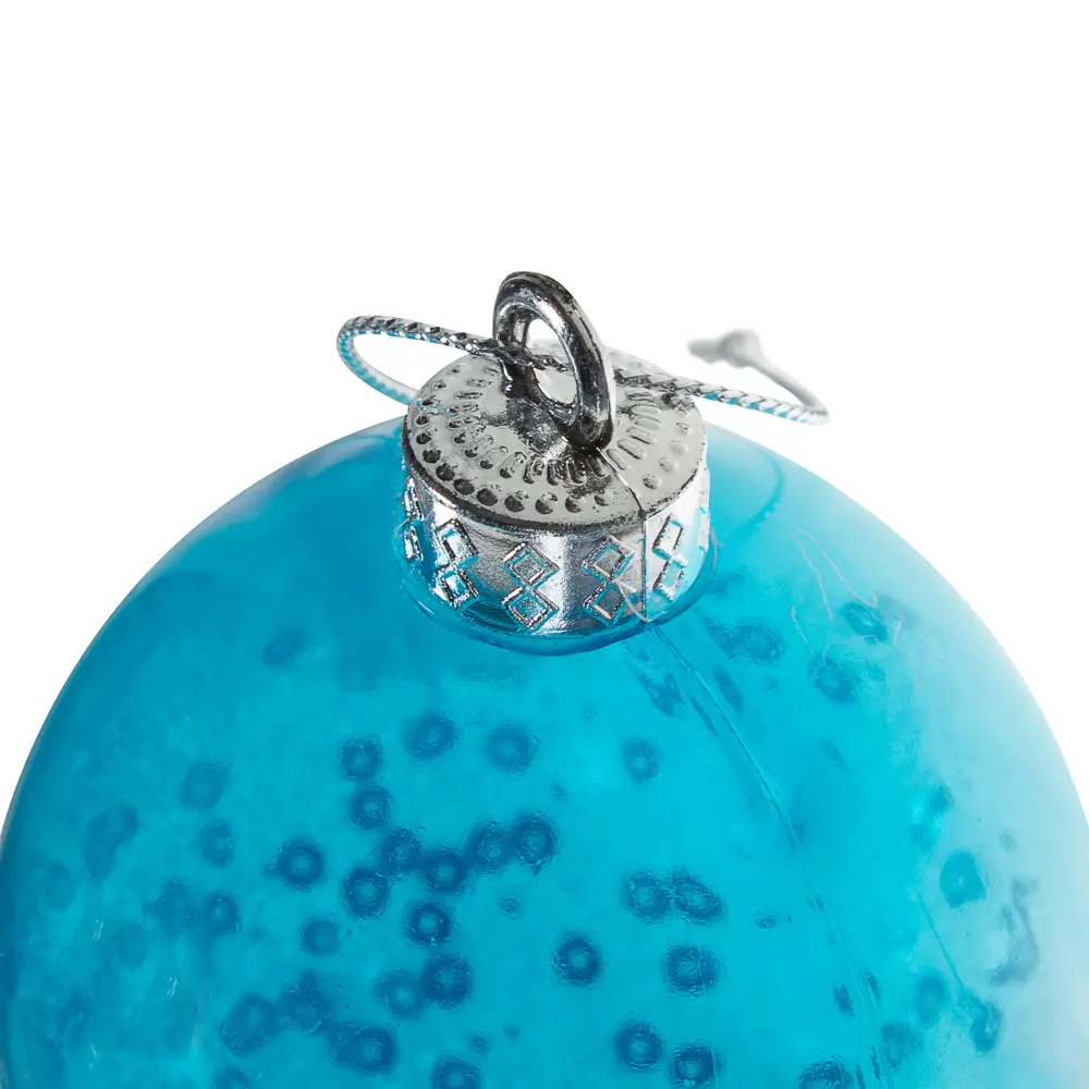 Шар ёлочный с блёстками, 6 см, цвет синий Santreyd STLM-2048165 - Вид №1