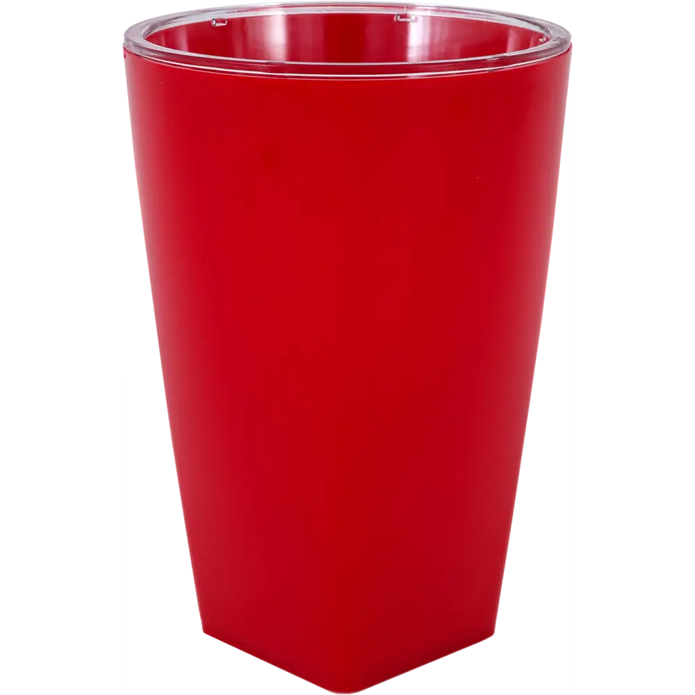 Кашпо Грейс ø12.5 h18 см v1.3 л пластик красный Santreyd STLM-2072426 - Вид №1