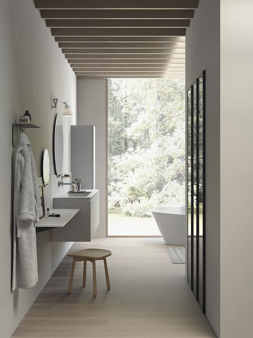 Полная мебель для ванной комнаты / меламиновый умывальник Rexa Interlude ARCH-00135894 - Вид №4