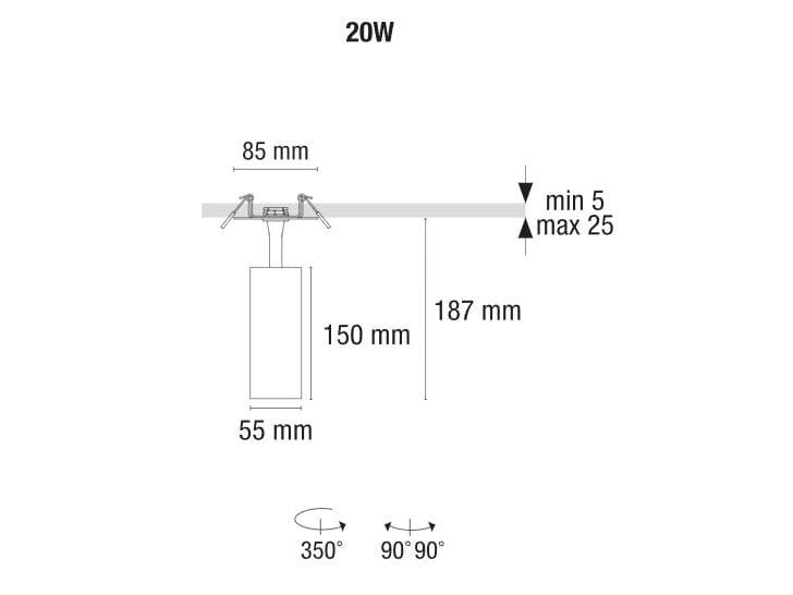 Регулируемый светодиодный прожектор PAN тонкий ARCH-00118940 - Вид №3