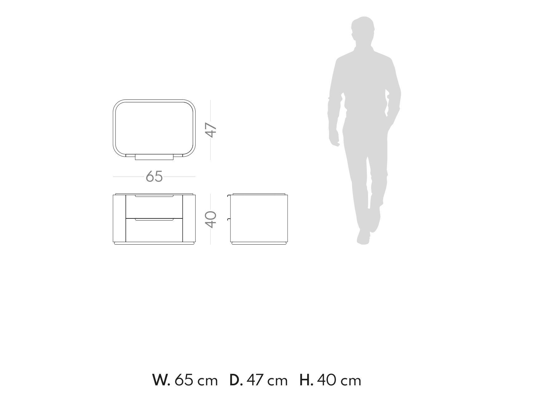 Деревянная тумбочка с ящиками PRADDY Natur ARCH-00061585 - Вид №4