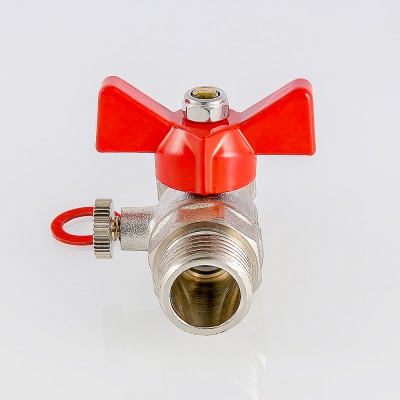 VT.806.N.0403 Кран шаровой для подключения манометра с наружной резьбой Valtec 1/2" х 3/8"  - Вид №2