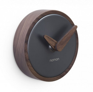 095460 Настенные часы орех-графитовая сталь Nomon Atomo
