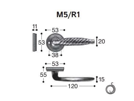 Бронзовая ручка на розетке GIARA ART DESIGN-BRONZE Torciglia ARCH-00108253 - Вид №4