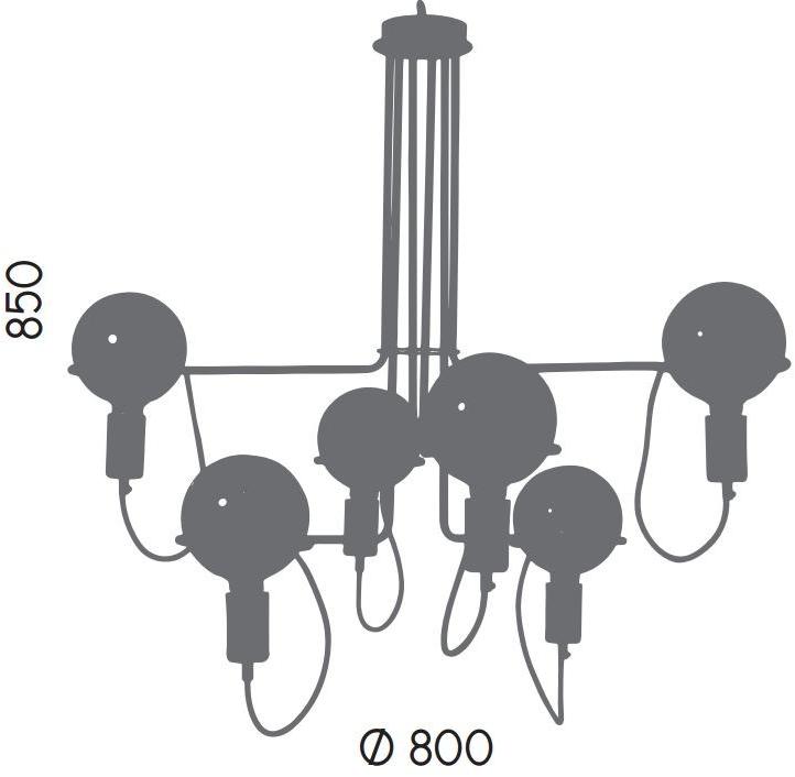 Aromas del Campo Светодиодная металлическая люстра  C1212  - Вид №2