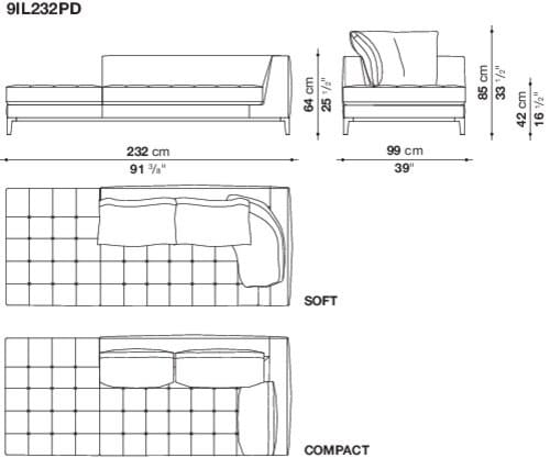 Угловой диван из ткани Maxalto Lucrezia Soft ARCH-00062457 - Вид №14