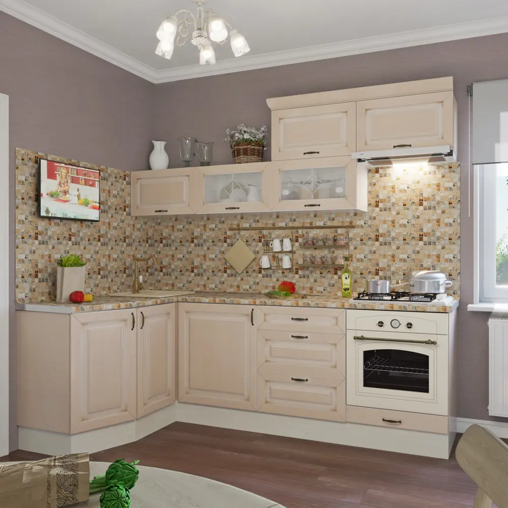 Дверь для шкафа Delinia «Ницца» 33x70 см, МДФ, цвет светлый ясень STLM-2090436 - Вид №2