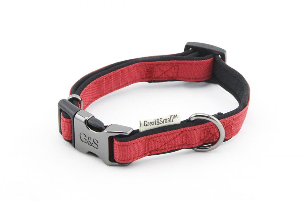 ПР0043653 Ошейник для собак из высокопрочного рипстопа 25х450-650мм неопрен красный Great&Small 