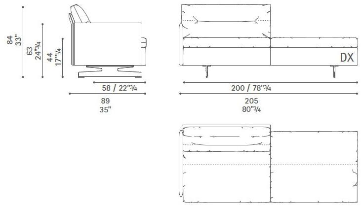 Poltrona Frau Модульный диван с журнальной полкой La collezione - divani e poltrone sun-id-1502655 - Вид №64