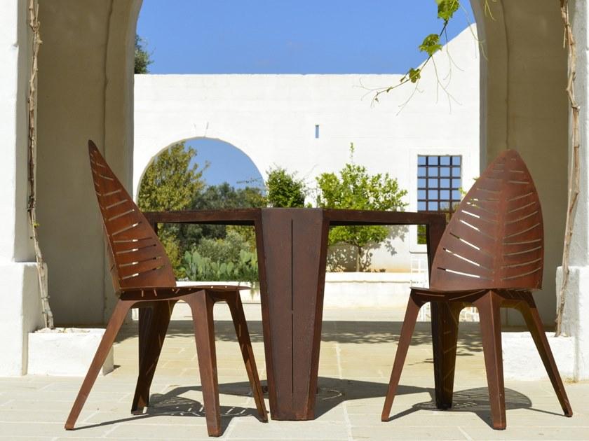 TrackDesign Квадратный садовый стол из стали Corten ™ Lila Tt0603002  - Вид №1