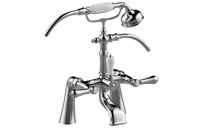 E-3890-LM34 Deck-mounted bathtub mixer with hand shower set (ceramic handle) GRAFF Adley