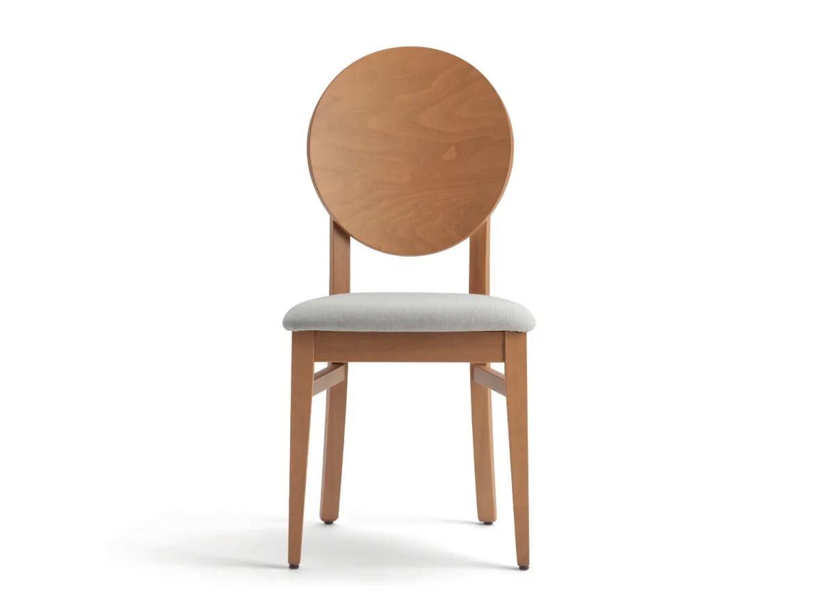 Кресло-медальон из бука с мягким сиденьем Palma ARCH-00123938