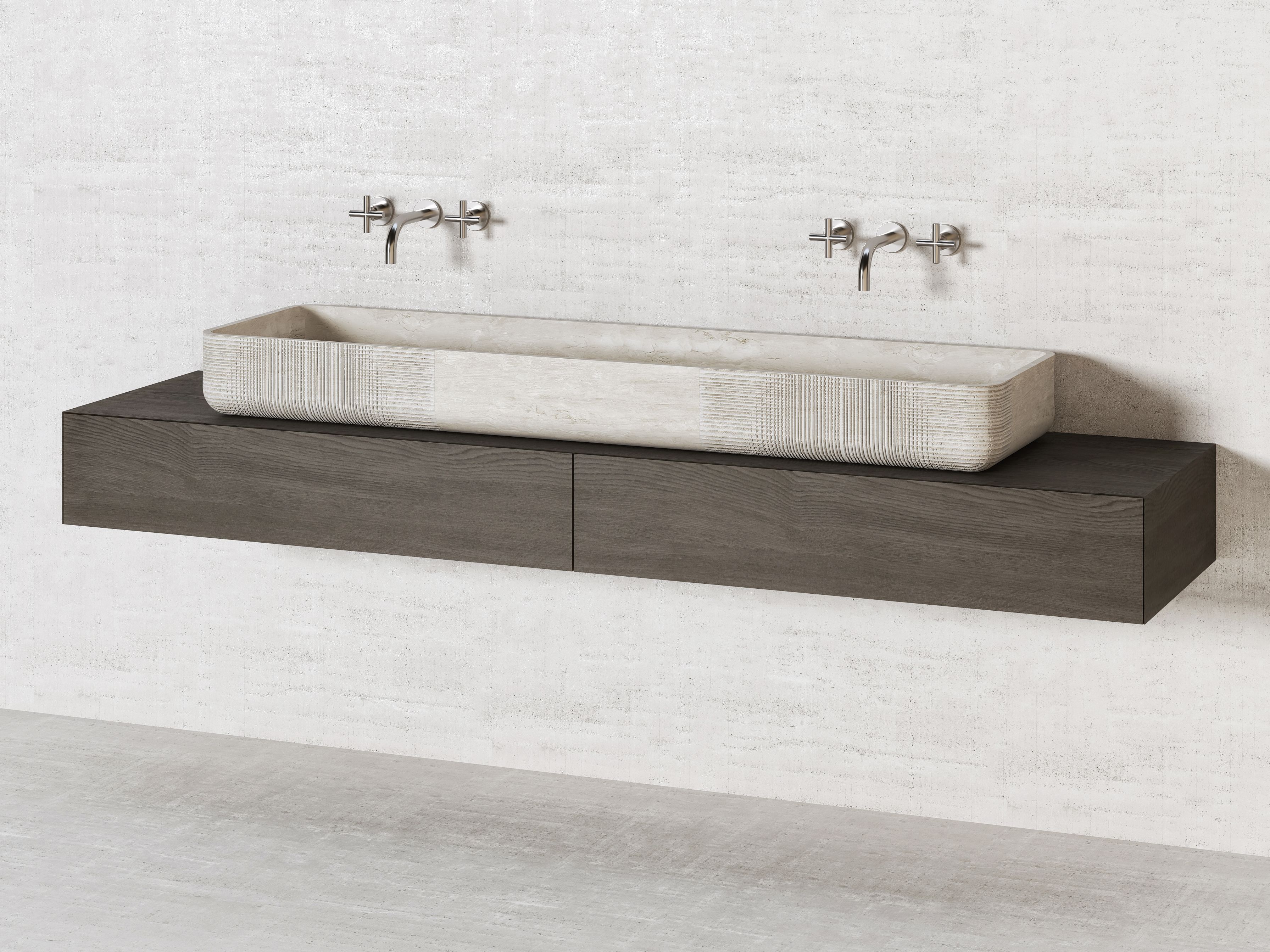 Двойной умывальник из натурального камня Davani Meridian ARCH-00043502