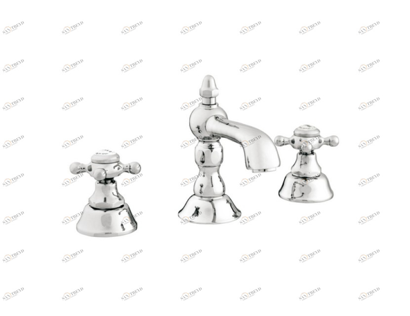 035001.000.50 Набор для раковины с тремя отверстиями Яркий хром Mestre RETRO