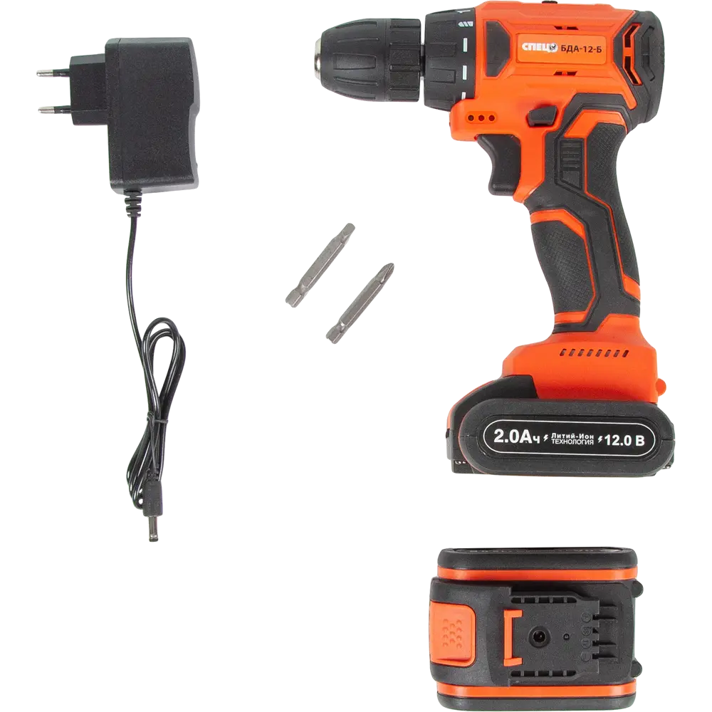 Дрель-шуруповерт аккумуляторная бесщеточная Спец БДА-12-Б, 12 В Li-ion 2x2 Ач STLM-2046745 - Вид №4