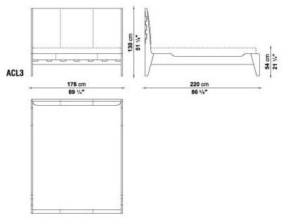 Maxalto Двуспальная кровать из кожи с обитым изголовьем Talamo sun-id-1386947 - Вид №3