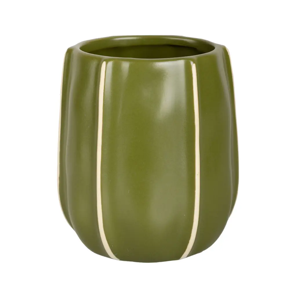 Стакан для зубных щеток Аквалиния Агава керамика цвет зеленый STLM-2093286 - Вид №1