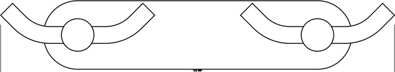 HAR 008 Планка с 2-мя двойными крючками 23 cm ARTWELLE Harmonie - Вид №1