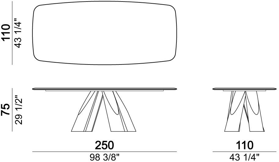 Arketipo Прямоугольный стол из тёмного мрамора и металла emperador sun-id-1475116 - Вид №2