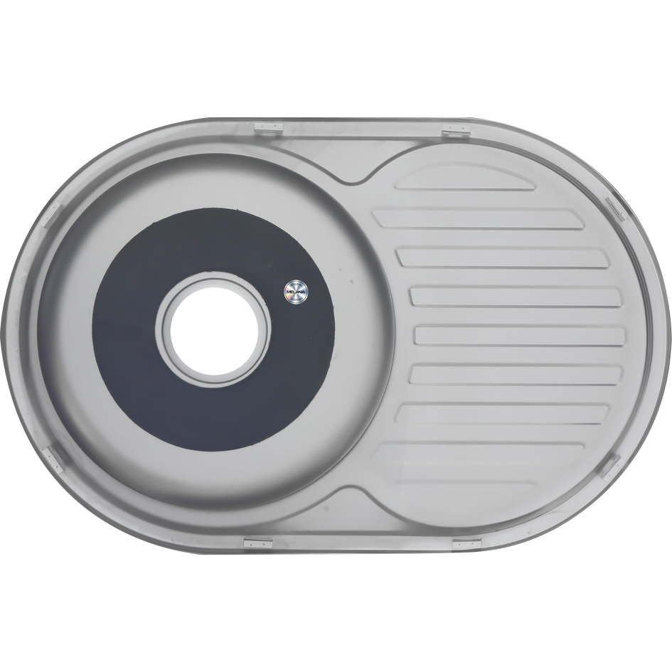 Мойка 7750 U MELANA 0,6/160 ДЕКОР врезная овальная с сифоном (180D tb *15) 180D tb (*15) - Вид №1