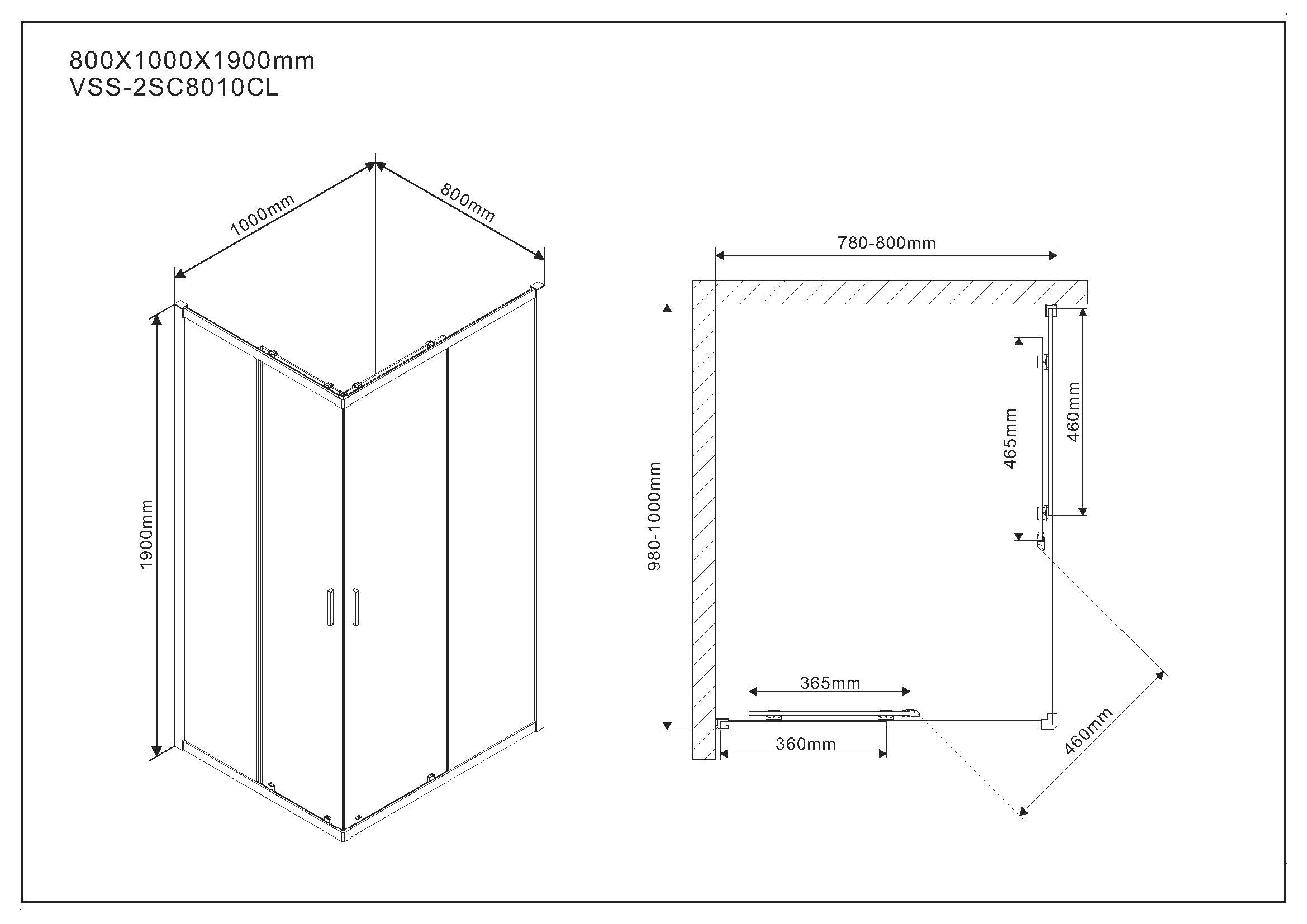 VSS-2SC8010CL Душевой уголок Vincea Scala Santreyd - Вид №6