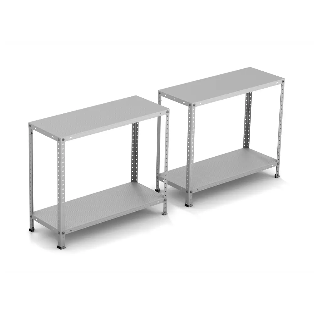 Стеллаж металлический 70x140x30 см оцинкованная сталь нагрузка на полку 30 кг цвет серый Santreyd STLM-2007704 - Вид №2