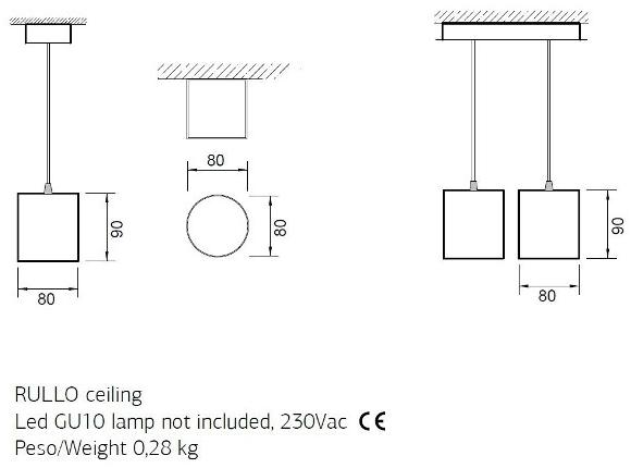 ENGI Потолочный светильник из металла Rullo Enrl  - Вид №3