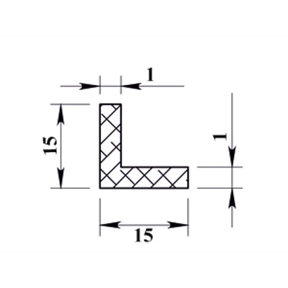 Профиль алюминиевый угловой 15х15х1x2000 мм Santreyd STLM-2184967 - Вид №3