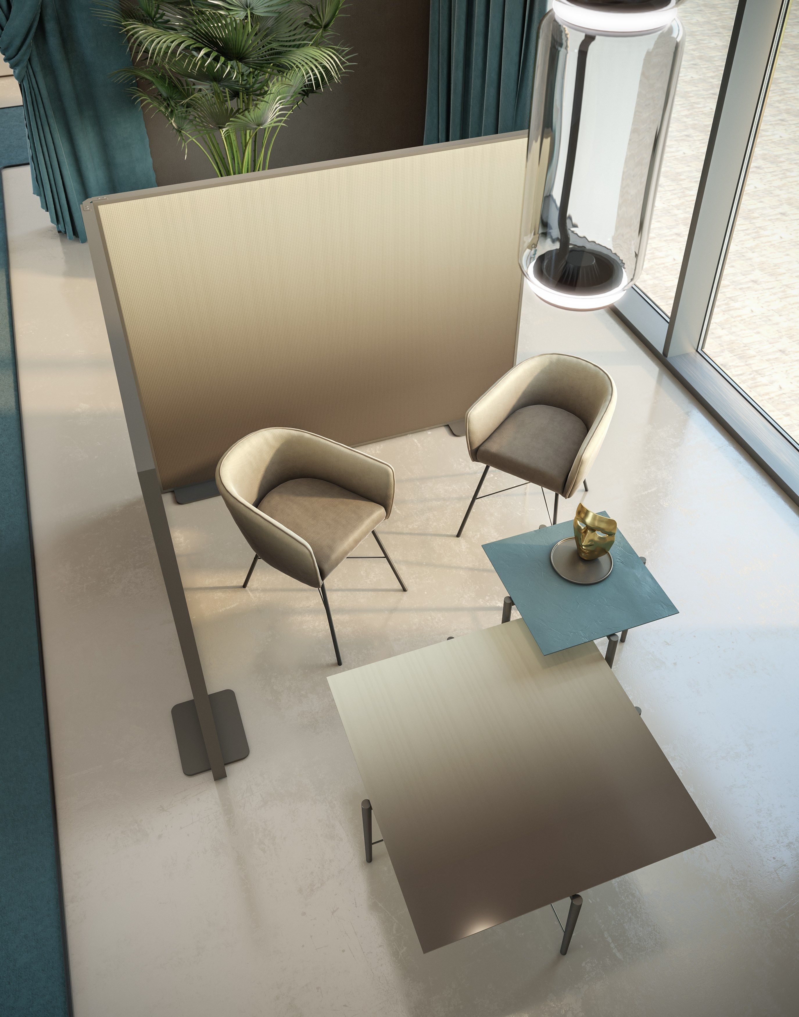 Квадратный металлический журнальный столик MOMENTI Главная и Контрактная ARCH-00065591 - Вид №3