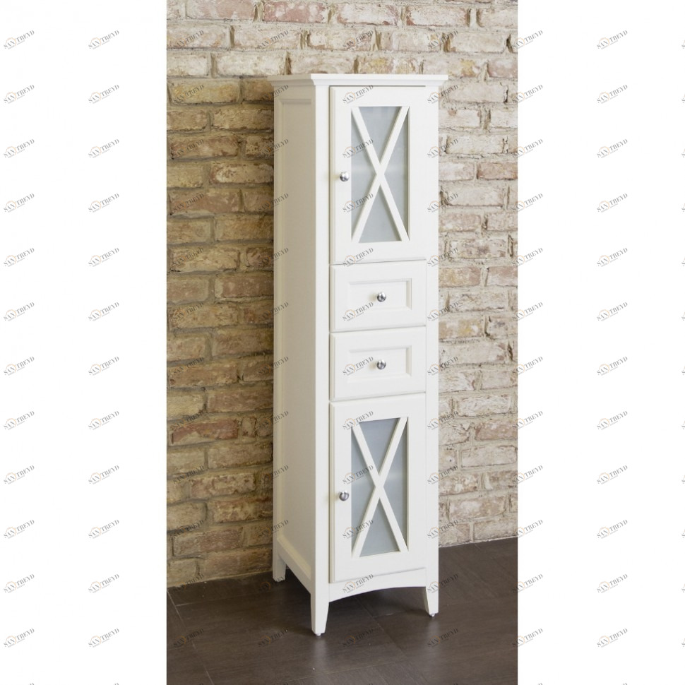 Шкаф-пенал высокий, белый [EU1WN] Victorian Burlington EU1W