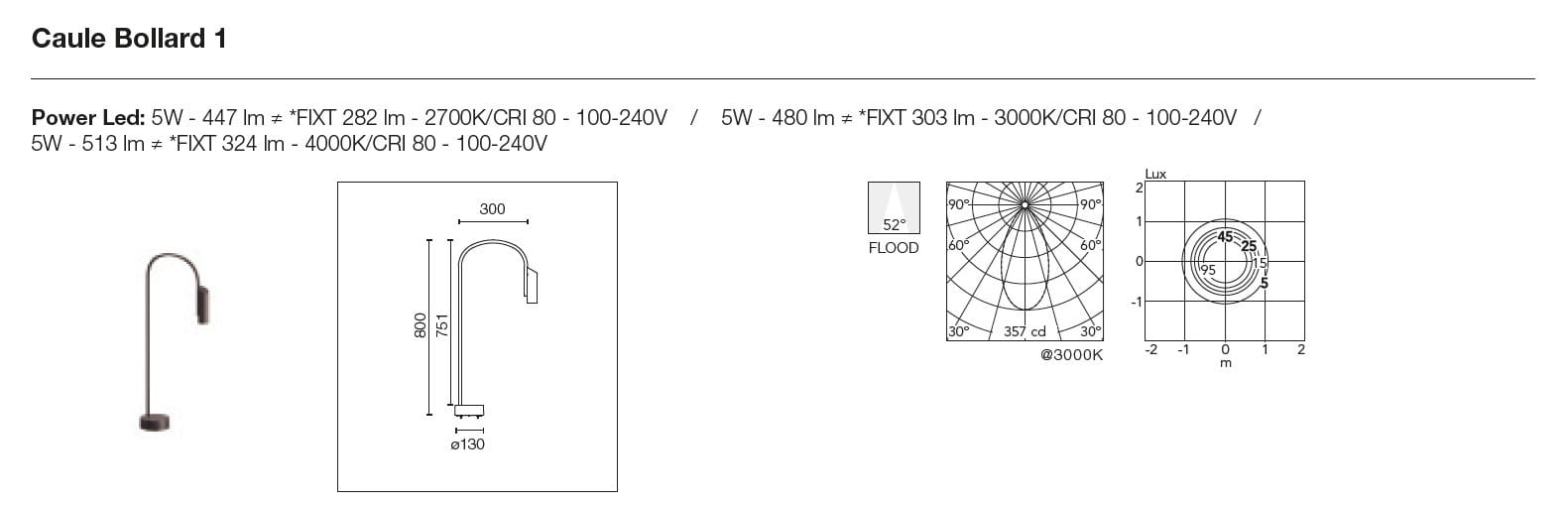 Светодиодный светильник из нержавеющей стали Flos Outdoor Collection-Bollard ARCH-00048436 - Вид №8