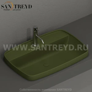 514211 Накладная раковина на столешницу  прямоугольная Kerasan Tribeca