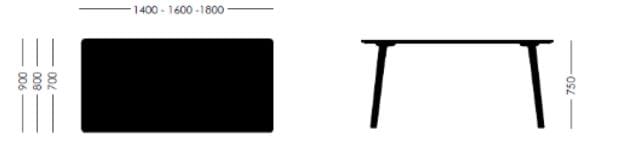 Прямоугольный дубовый стол Sellex Fly ARCH-00149436 - Вид №1