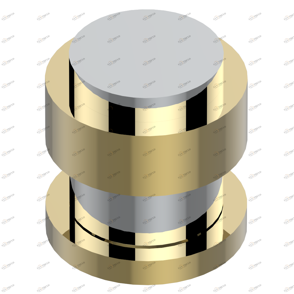 U4A-36 Вентиль 3/4", устанавливаемый на борту Thg-paris Diplomate с гладкими кольцами Хром/золото U4A 36 CAT.A