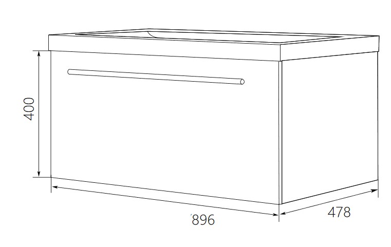У51043 Тумба Соната 90П 1я, Белый глянец 1 Marka Соната  - Вид №7