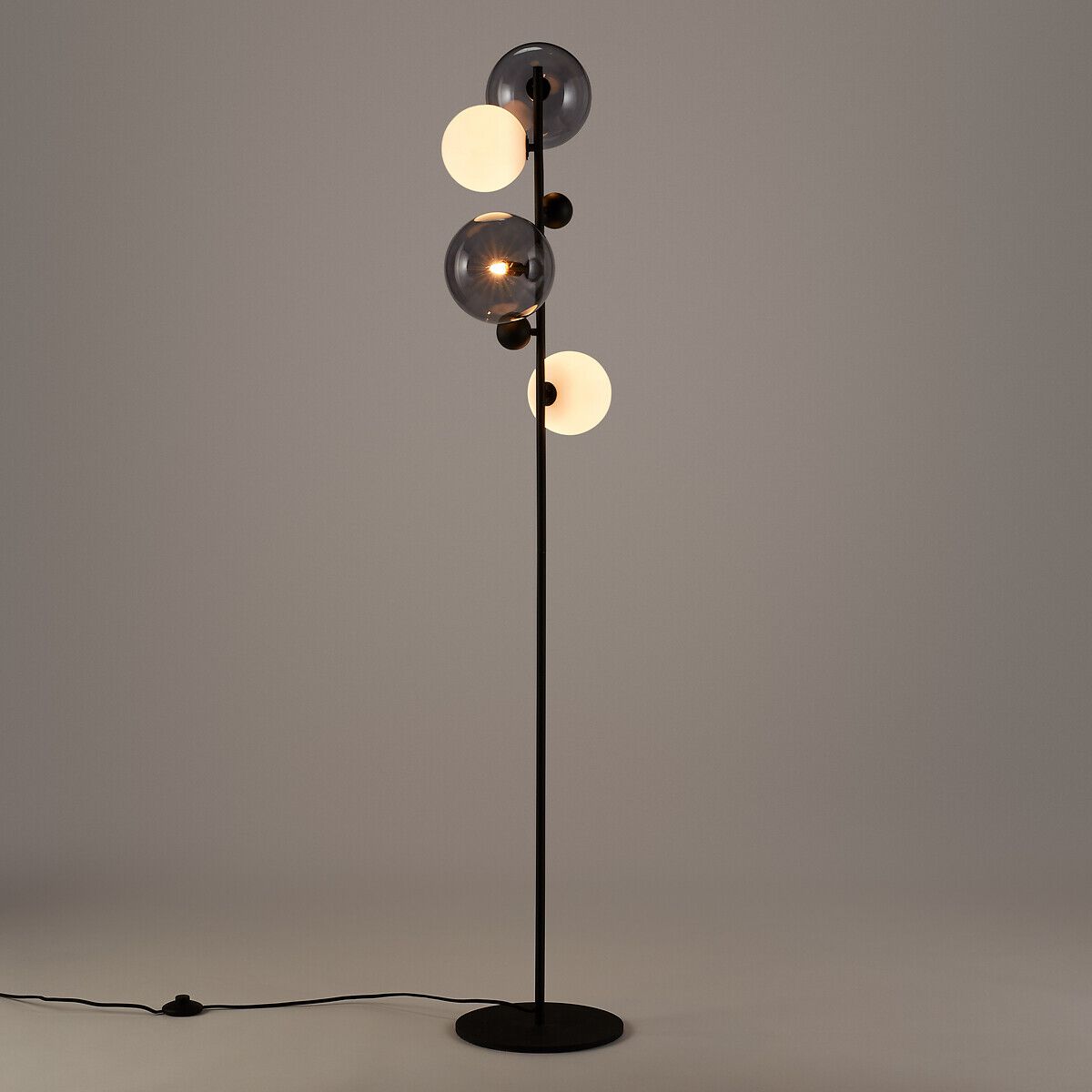 Светодиодная напольная лампа из стали и стекла AMPM Bullesco ARCH-00098411 - Вид №2