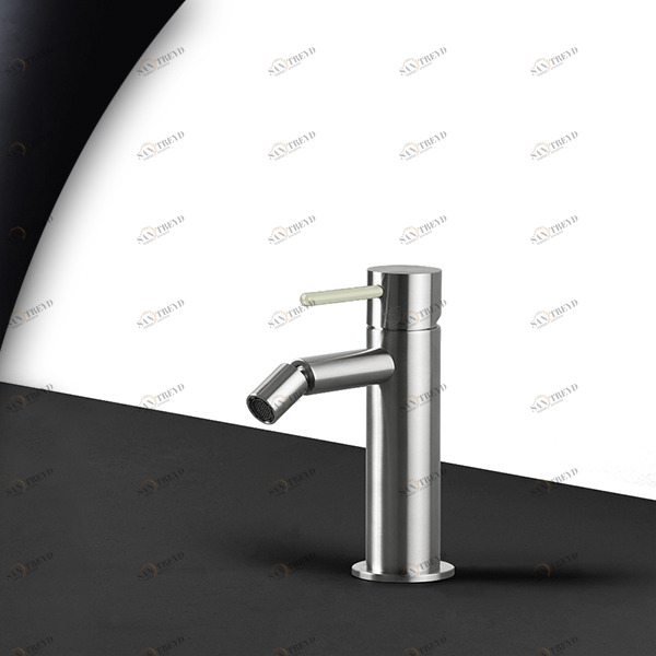 Смеситель для биде сталь матовая с серой ручкой Toki Radomonte TKS4SCIL19