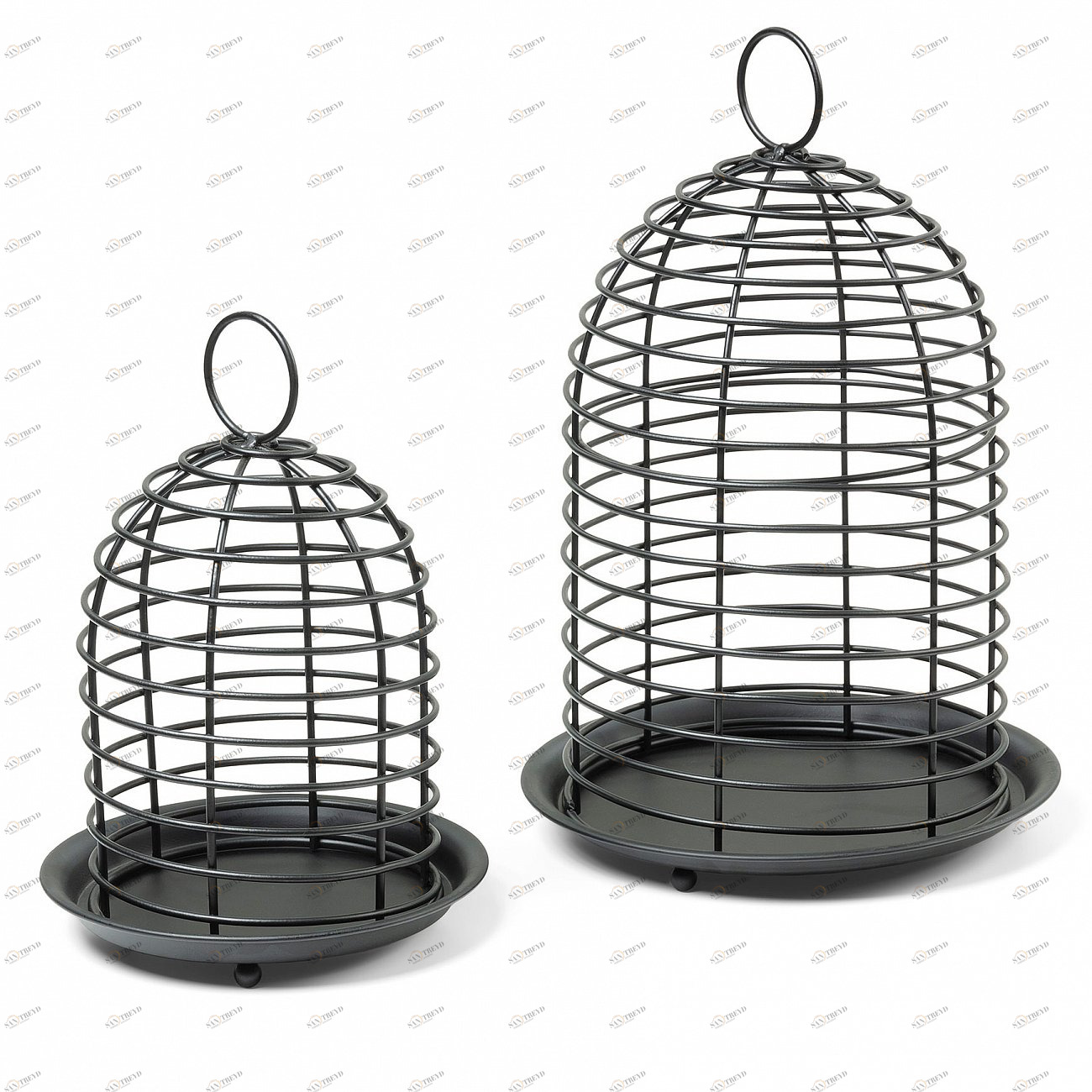 Подсвечник металлический черный 2 штуки Sterfy от La Forma LA FORMA  343359 Черный 