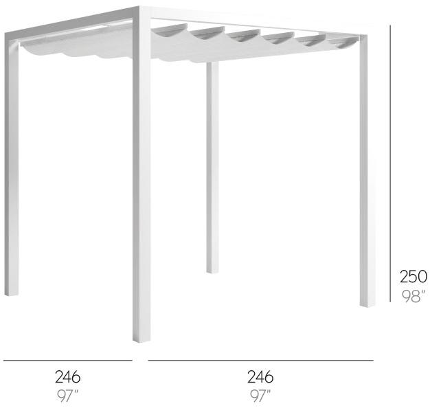 GANDIABLASCO Отдельностоящая пергола со сдвижной крышкой Pergola sun-id-1375964 - Вид №4