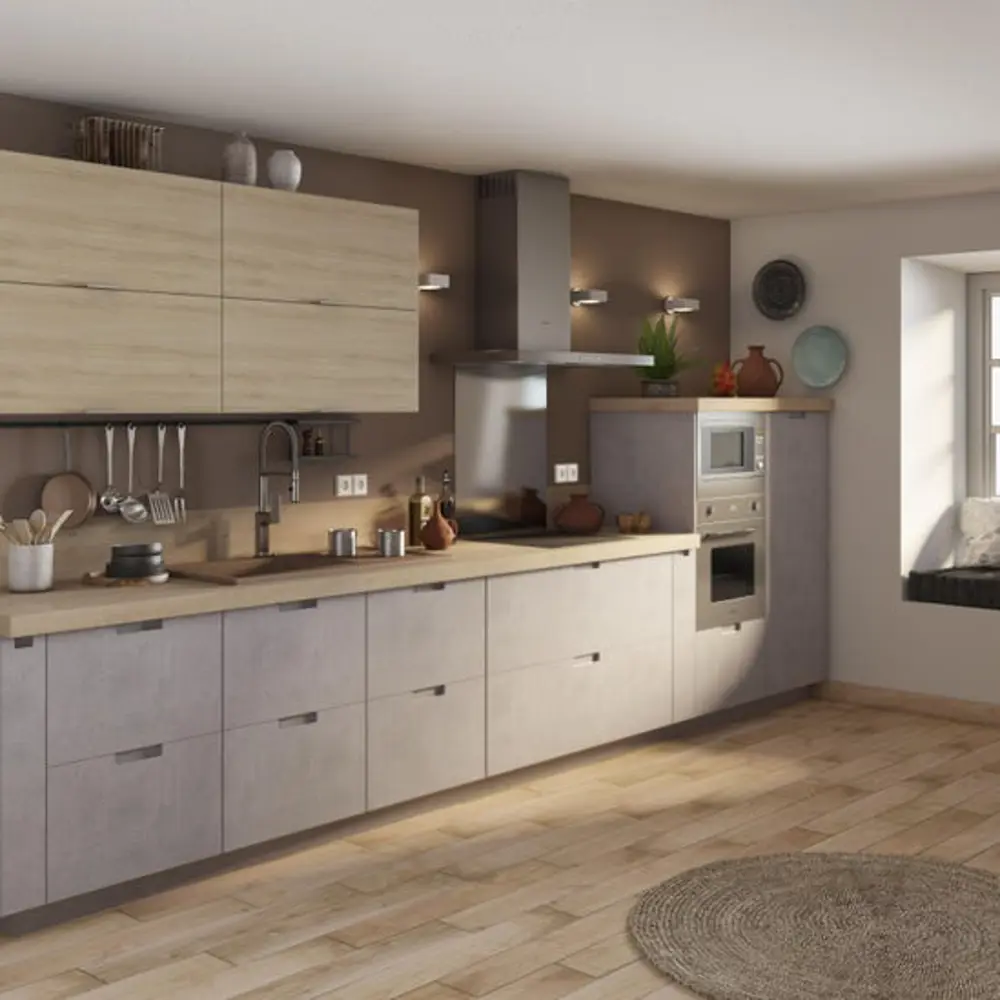 Фасад для кухонного шкафа Берлин 32.9x76.5 см Delinia ID МДФ цвет серый STLM-2097565 - Вид №4