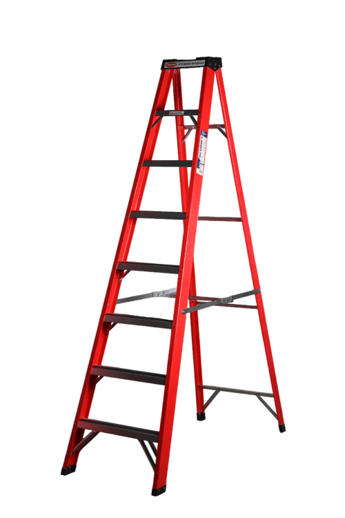 Стремянка SF 1007 стеклопластиковая 7 ступеней, Alumet, с органайзером 