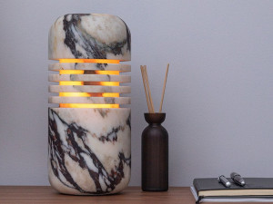 Фиолетовая Мраморная настольная лампа Calacatta